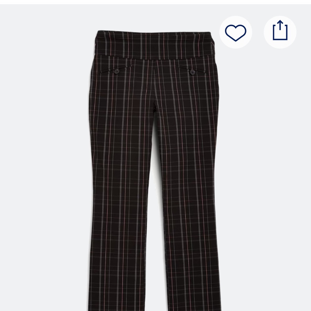 Plaid Boot Cut Women's Pants